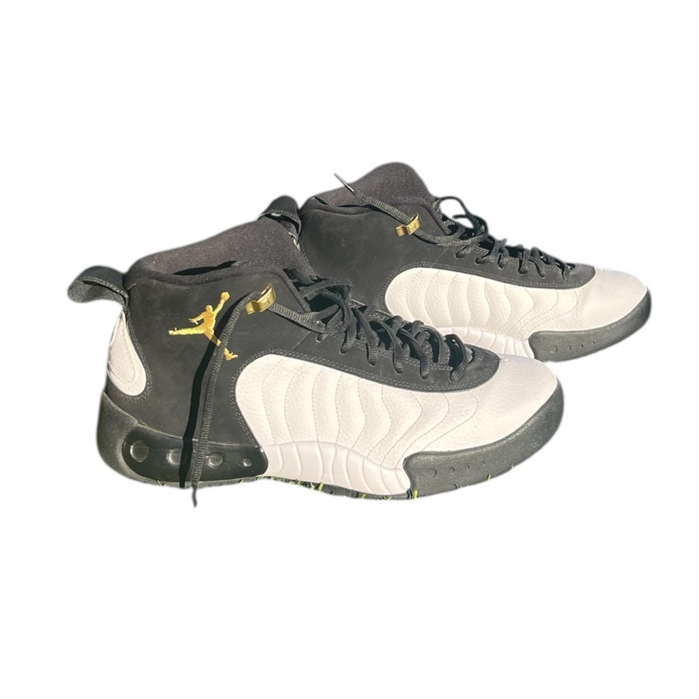 Men’s Black Gold & White Jordan Jumpman Pro Taxi High-Top size 12
